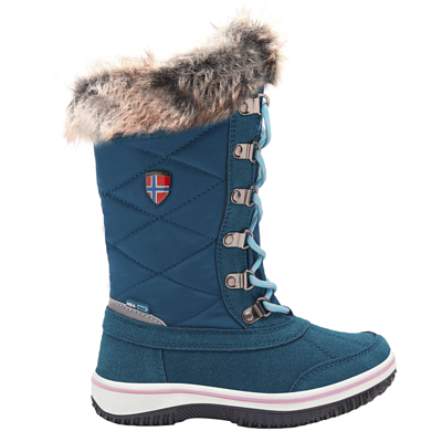 Trollkids Girls Holmenkollen Snow Boots Teal Aqua 6190