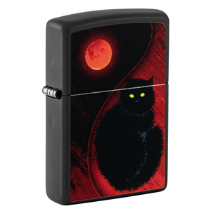 Зажигалка Zippo Black Cat Black Matte