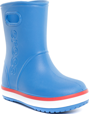 Сапоги резиновые Crocs Crocband Rain Boot Bright Cobalt/Flame