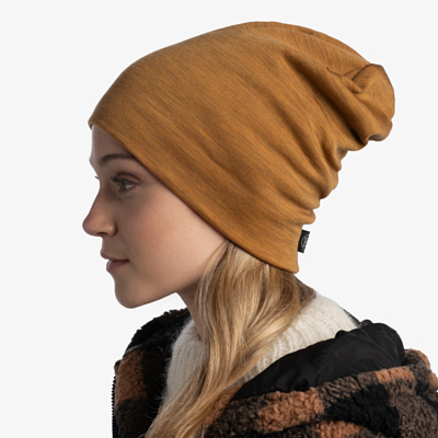 Шапка Buff Merino Heavyweight Hat Solid Mustard