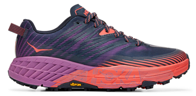 Кроссовки Hoka Speedgoat 4 Outer Space/Hot Coral