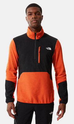 Джемпер The North Face Glacier Pro 1/4 Zp M Brntochr/Tnf Black