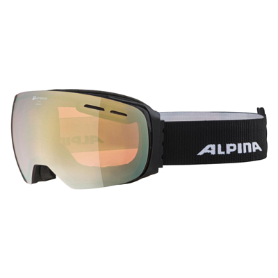 Маска горнолыжная ALPINA Granby Q Black Matt/Q Gold Sph. S2