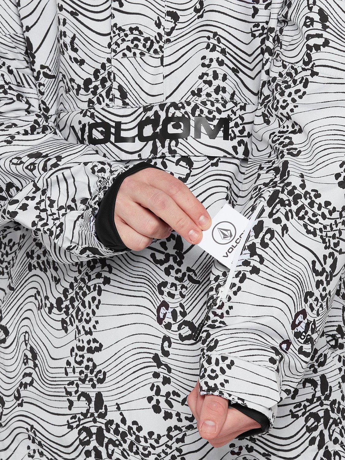 Куртка-анорак сноубордическая Volcom Melo Gore-Tex Pullover White Print