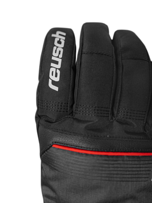 Перчатки REUSCH Snow King Blck/Blck Melang/Fire Red