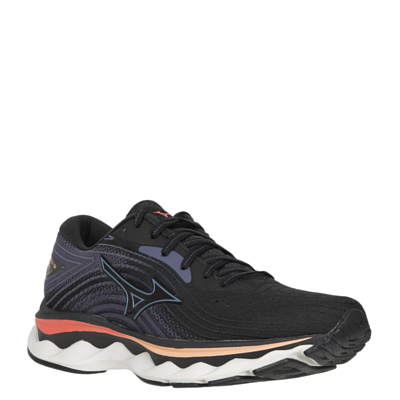 Кроссовки Mizuno Wave Sky 6 Blk/Quicksilver/HotCoral