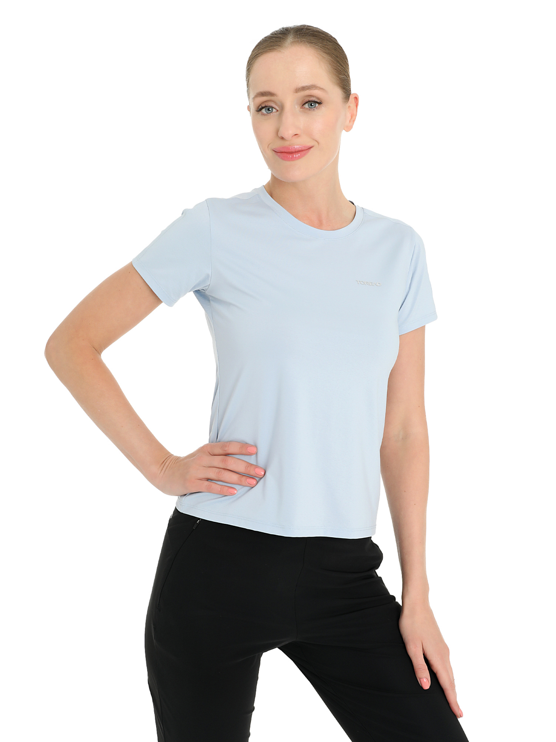 Футболка беговая Toread Women's running training short-sleeve T-shirt Lingcao blue