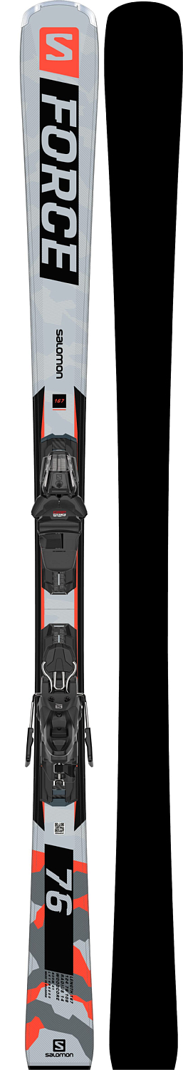 Горные лыжи с креплениями SALOMON 2021-22 E S/Force 76 Silver/Red + M10