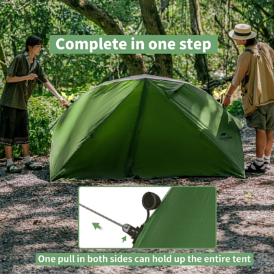 Палатка кемпинговая Naturehike Canyon 2 person One touch open tent Army Green