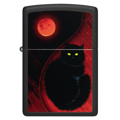 Зажигалка Zippo Black Cat Black Matte