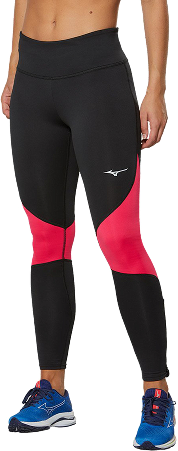 Тайтсы беговые Mizuno Waramlite Tight W Черный/Красный