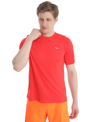 Футболка беговая Saucony Stopwatch Short Sleeve Poinciana