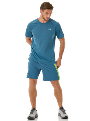 Футболка беговая Under Armour Streaker Static Blue/Lime Surge