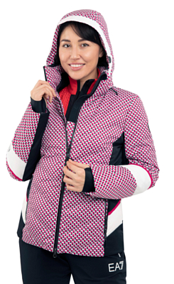 Куртка горнолыжная EA7 Emporio Armani SKI W JKT 9 Fancy magenta pois