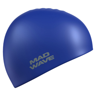 Шапочка для плавания MAD WAVE Intensive Silicone Solid Blue