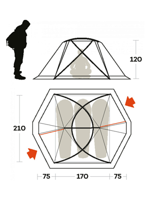 Палатка Ferrino Svalbard 3.0 Orange