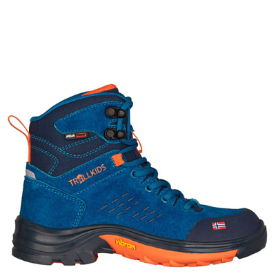 Ботинки детские Trollkids Kids Trollsteinen Hiker Mid XT Atlantic Blue/Dark Navy/Glow Orange