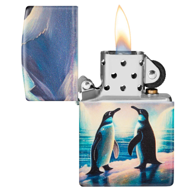 Зажигалка Zippo Penguin Glow In The Dark Green