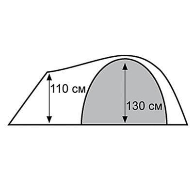 Палатка Tramp Cave 3 (V2) Grey