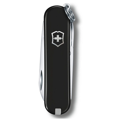 Нож Victorinox брелок Classic SD Colors Dark Illusion 58 мм, 7 функций Чёрный