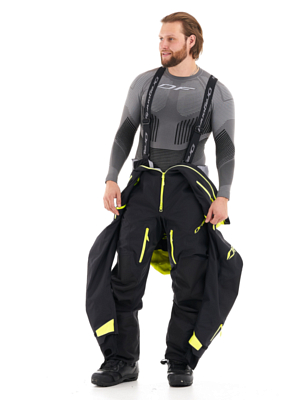 Комбинезон сноубордический Dragonfly Superlight 3L Black/Yellow Fluo