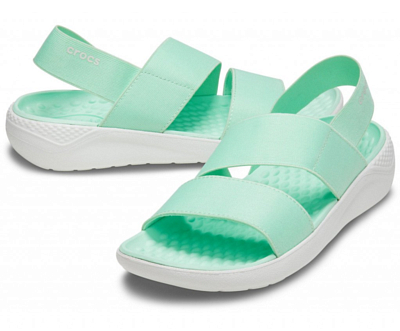 Сандалии Crocs LiteRide Stretch Sandal W Neo Mint/Almost White