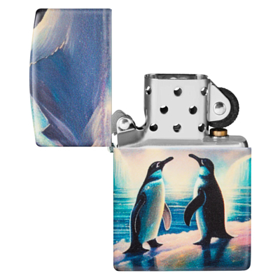 Зажигалка Zippo Penguin Glow In The Dark Green